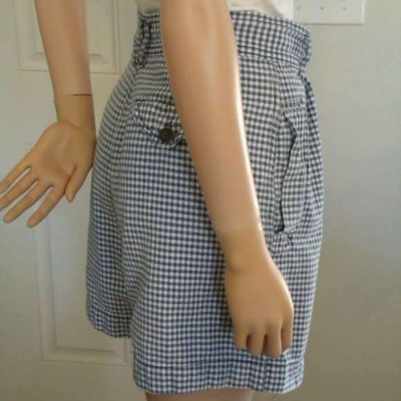 Sz. 6 "White Stag" Blue n White Checkered Shorts - Picture 3 of 5